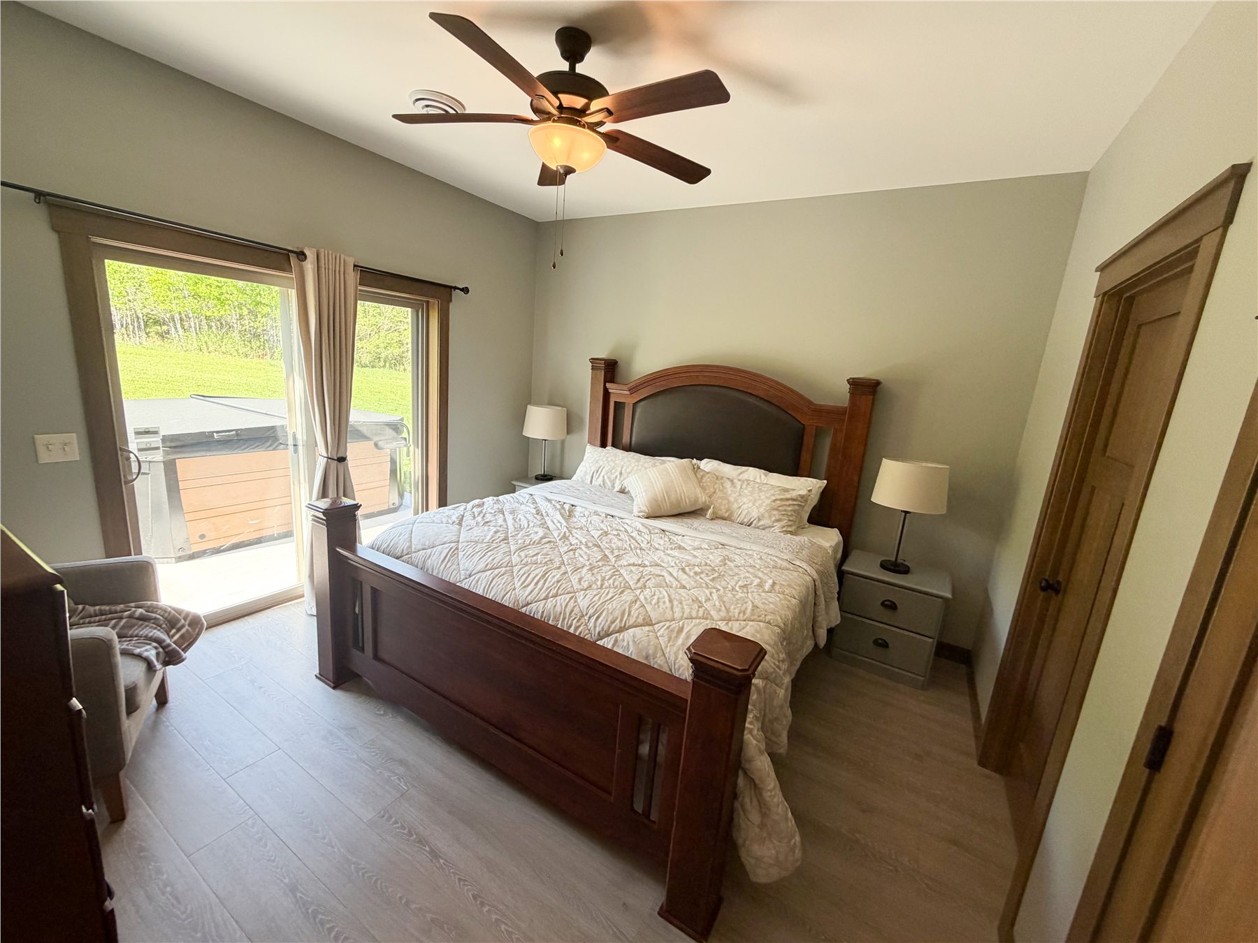 Primary bedroom with a king bed